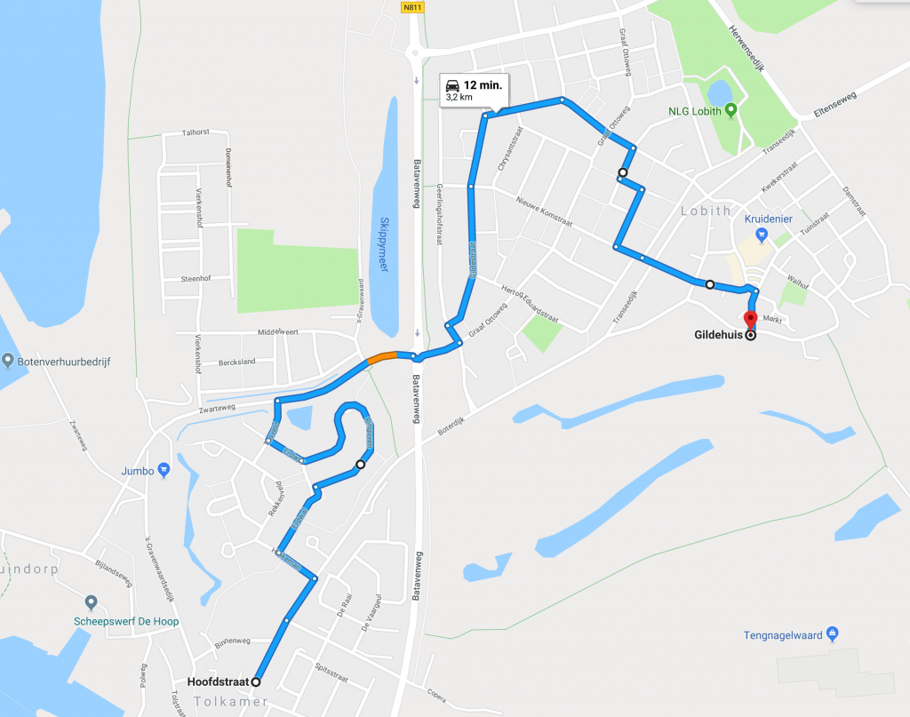 Route kaart